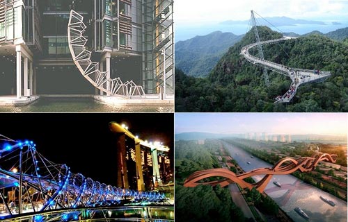 5 самых необычных пешеходных мостов в мире (фото)